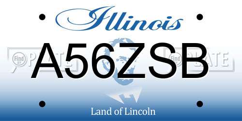 A56ZSB Illinois License Plate