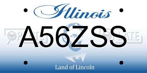A56ZSS Illinois License Plate