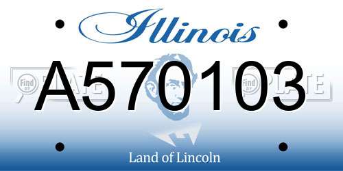 A570103 Illinois License Plate