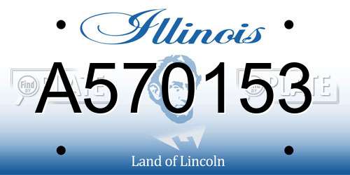 A570153 Illinois License Plate