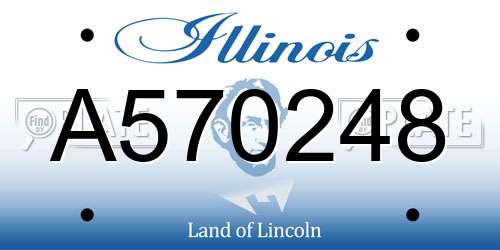 A570248 Illinois License Plate