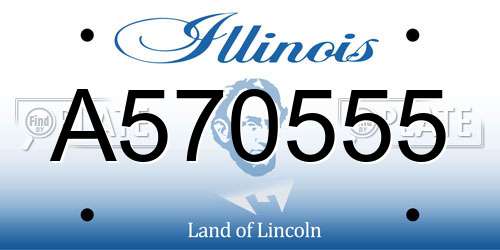 A570555 Illinois License Plate