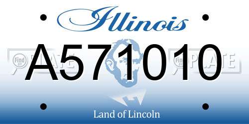 A571010 Illinois License Plate