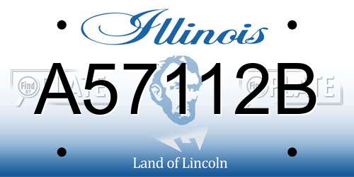 A57112B Illinois License Plate