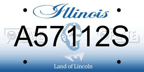 A57112S Illinois License Plate