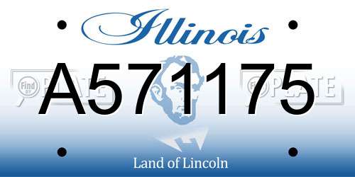 A571175 Illinois License Plate