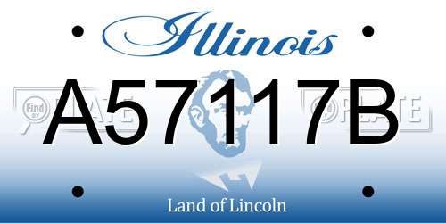 A57117B Illinois License Plate