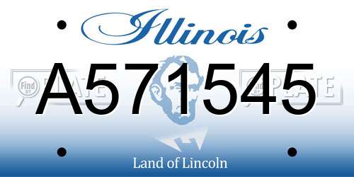 A571545 Illinois License Plate