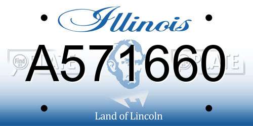 A571660 Illinois License Plate