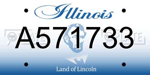 A571733 Illinois License Plate