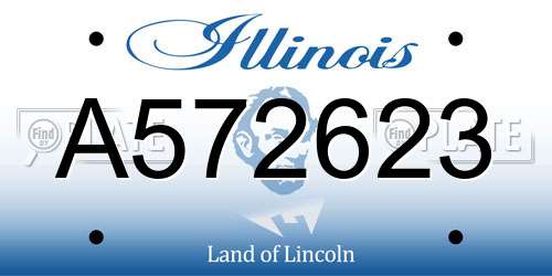 A572623 Illinois License Plate