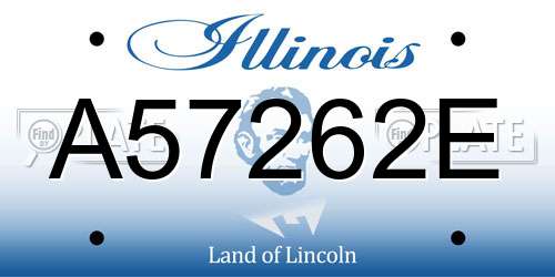 A57262E Illinois License Plate