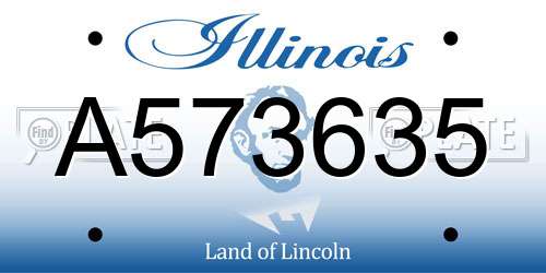 A573635 Illinois License Plate
