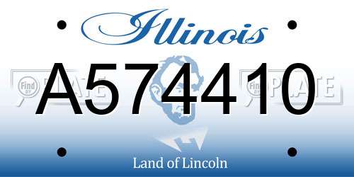 A574410 Illinois License Plate
