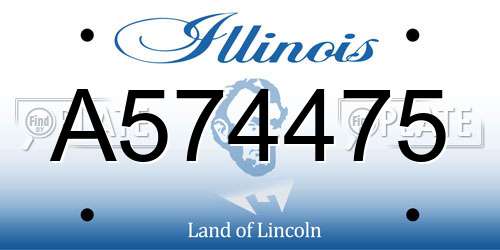 A574475 Illinois License Plate