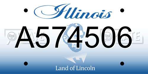 A574506 Illinois License Plate