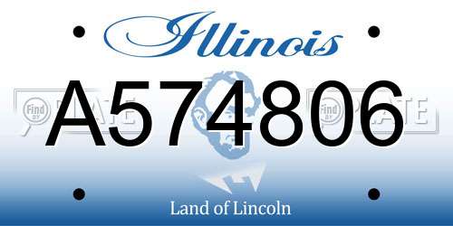 A574806 Illinois License Plate