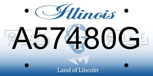 A57480G Illinois License Plate