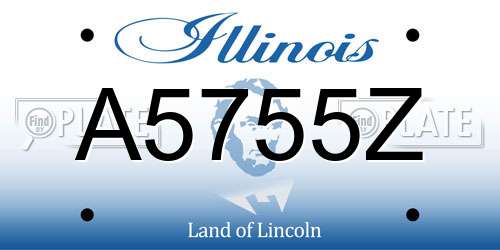 A5755Z Illinois License Plate