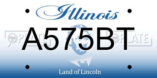 A575BT Illinois License Plate