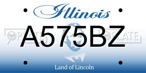 A575BZ Illinois License Plate