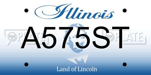 A575ST Illinois License Plate