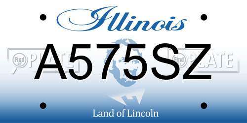 A575SZ Illinois License Plate