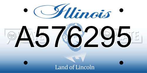 A576295 Illinois License Plate