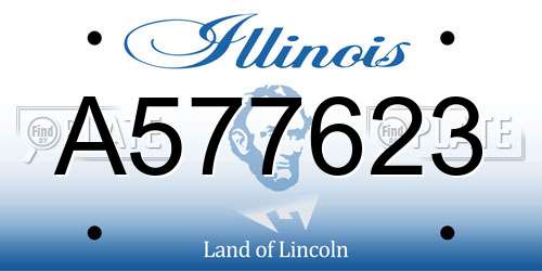 A577623 Illinois License Plate
