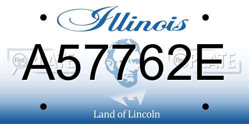 A57762E Illinois License Plate