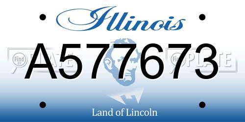 A577673 Illinois License Plate