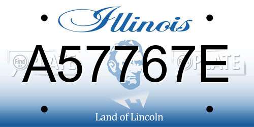 A57767E Illinois License Plate