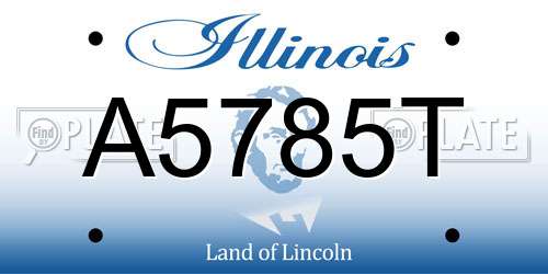 A5785T Illinois License Plate