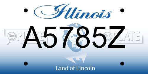 A5785Z Illinois License Plate