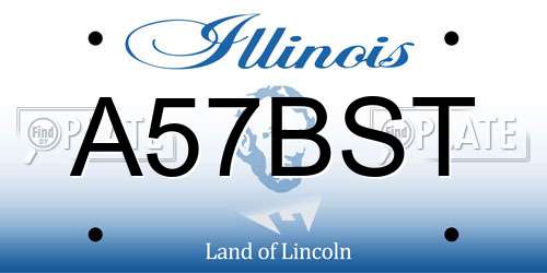 A57BST Illinois License Plate