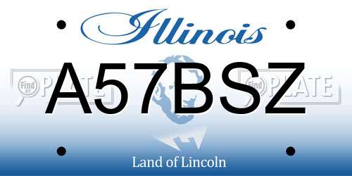 A57BSZ Illinois License Plate