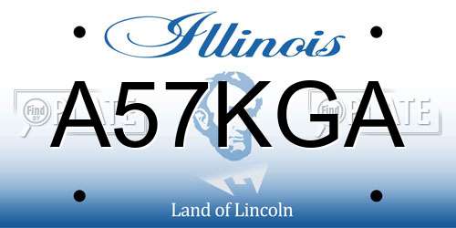 A57KGA Illinois License Plate