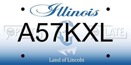A57KXL Illinois License Plate