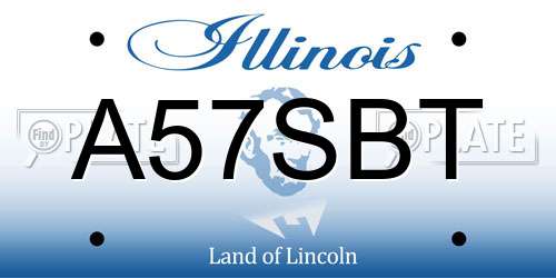 A57SBT Illinois License Plate