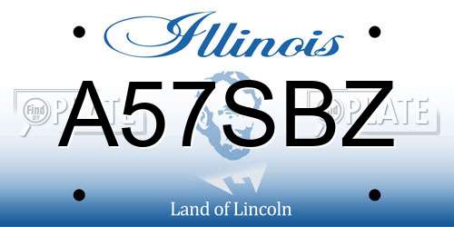 A57SBZ Illinois License Plate