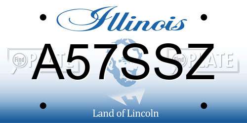A57SSZ Illinois License Plate