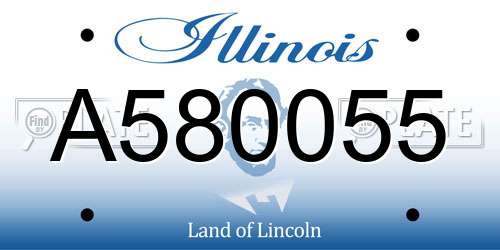 A580055 Illinois License Plate