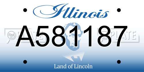 A581187 Illinois License Plate