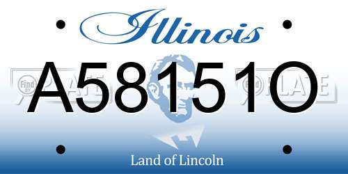 A58151O Illinois License Plate