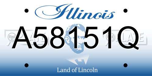 A58151Q Illinois License Plate