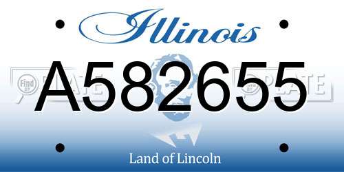 A582655 Illinois License Plate