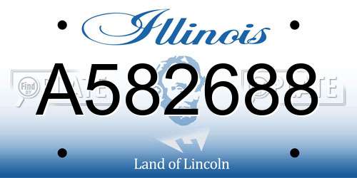 A582688 Illinois License Plate