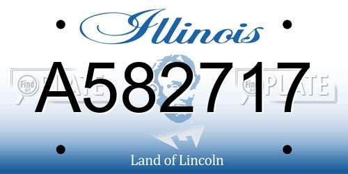 A582717 Illinois License Plate