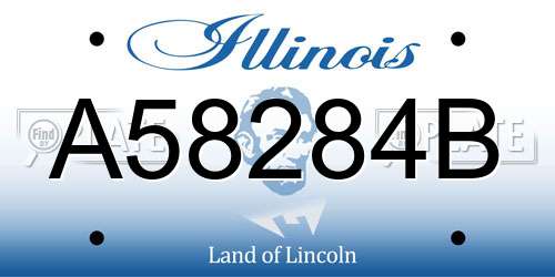 A58284B Illinois License Plate