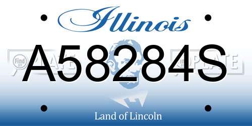 A58284S Illinois License Plate